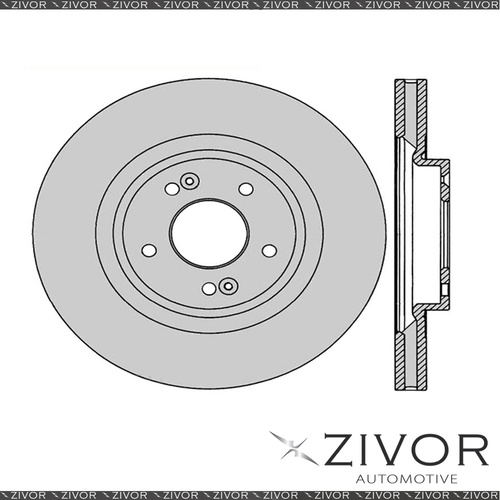 2x PROTEX Rotors - Front For HYUNDAI SANTA FE DM 4D SUV AWD 2012 - 2016 #DR12957