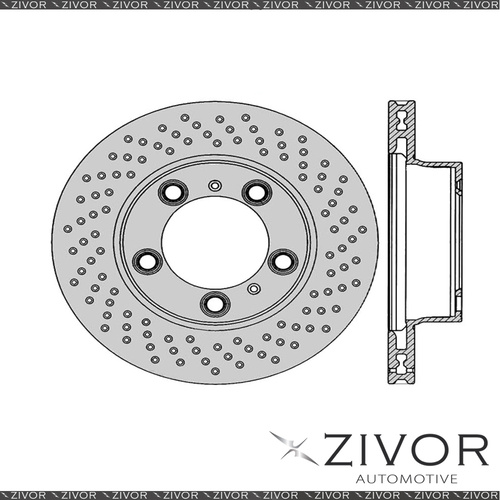 2x PROTEX Rotors - Front For PORSCHE CAYMAN 987 2D Cpe RWD 2006 - 2009 SDR12986X