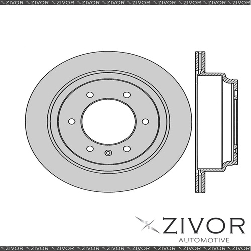 2x PROTEX Rotors - Rear For ISUZU MU-X UC 4D SUV RWD 2013 - 2016 #DR12999