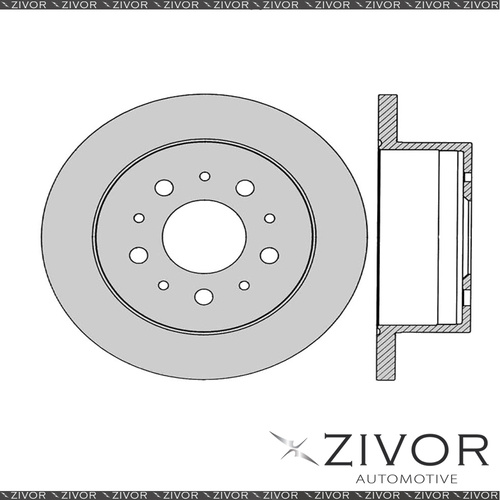 2x PROTEX Rotors - Rear For FIAT DUCATO . 3D Van FWD 2007 - 2012 #DR13006