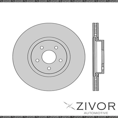 2x PROTEX Rotors - Front For FORD KUGA TF 4D SUV AWD 2013 - 2015 #DR13014