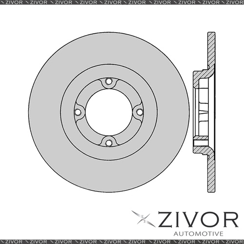 2x PROTEX Rotors - Front For TOYOTA COROLLA KE35R 2D Cpe RWD 1974 - 1978 #DR142