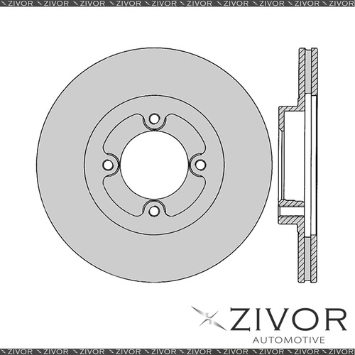 2x PROTEX Rotors - Front For TOYOTA LITEACE YM35R 3D Van RWD 1985 - 1992 #DR158
