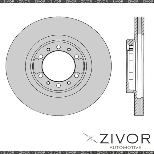 2x PROTEX Rotors - Front For MITSUBISHI PAJERO NJ 4D SUV 4WD 1993-1996 #DR234
