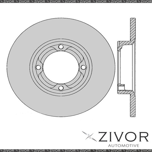 2x PROTEX Rotors - Front For DAIHATSU HANDIVAN . 2D Van FWD 1986 - 1990 #DR297