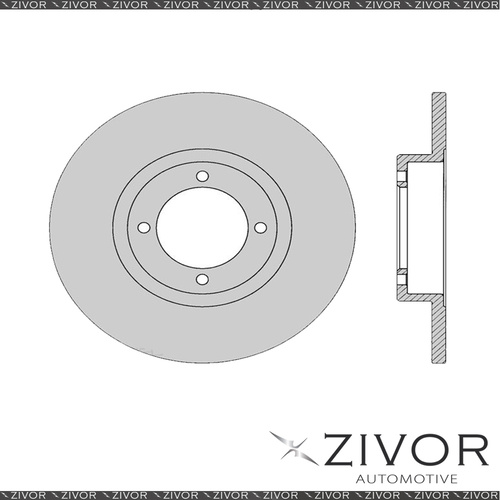 2x PROTEX Rotors - Front For NISSAN 260Z S30 2D L/B RWD 1974 - 1978 #DR325