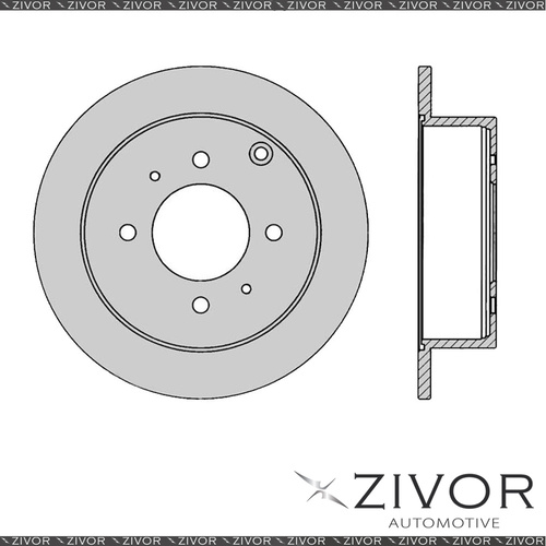 2x PROTEX Rotors - Rear For HYUNDAI SONATA EF 4D Sdn FWD 1998 - 2000 #DR458