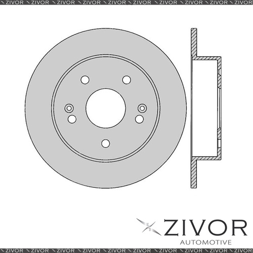 2x PROTEX Rotors - Rear For HONDA ACCORD CG 4D Sdn FWD 1997 - 2002 #DR489