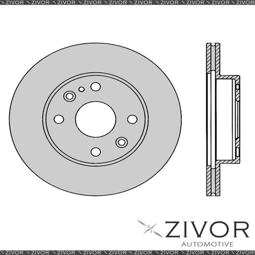 2x PROTEX Rotors - Front For FORD LASER KF 4D Sedan FWD 1990 - 1991 #DR530