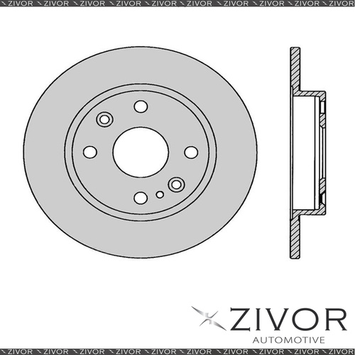 2x PROTEX Rotors - Rear For FORD LASER KF, KH 4D Sdn FWD 1990 - 1994 #DR531