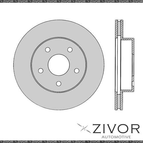 2x PROTEX Rotors - Front For JEEP GRAND CHEROKEE WJ 4D SUV 4WD 1999 - 2000 DR540