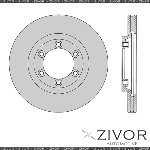 2x PROTEX Rotors - Front For DAEWOO MUSSO . 4D SUV 4WD 1998 - 2002 #DR554