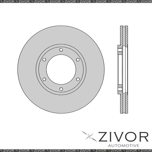 2x PROTEX Rotors - Front For NISSAN PATROL GQ 4D SUV 4WD 1992 - 1997 #DR623