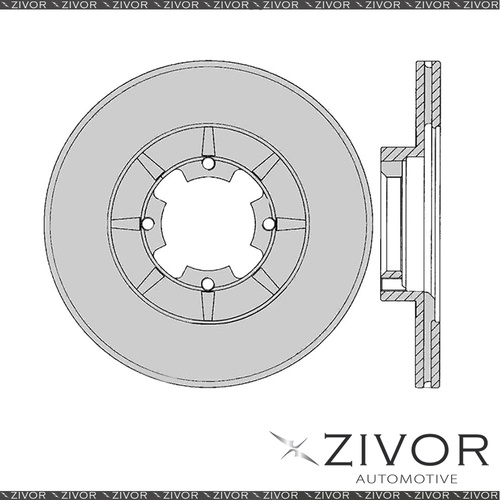 2x PROTEX Rotors - Front For SUBARU LEONE . 4D Sdn FWD 1984 - 1988 #DR641