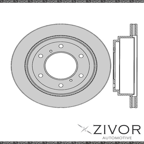2x PROTEX Rotors - Rear For MITSUBISHI PAJERO NP 4D SUV 4WD 2002 - 2006 #DR661