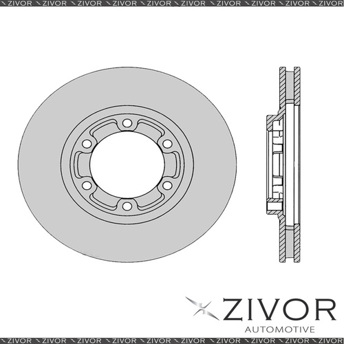 2x PROTEX Rotors - Front For MITSUBISHI TRITON MK 4D Ute 4WD 1996 - 2003 #DR662