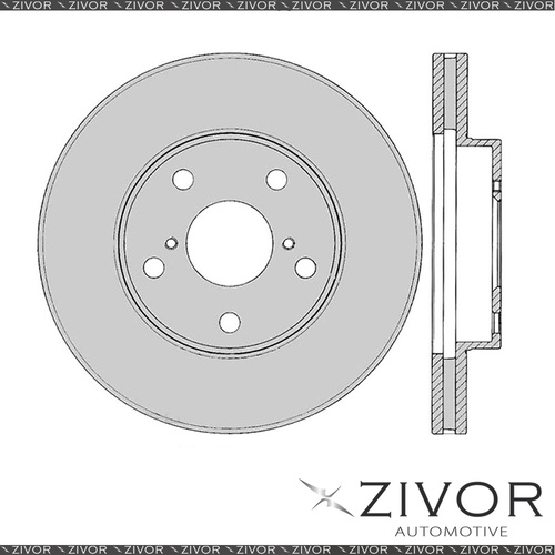 2x PROTEX Rotors - Front For TOYOTA RAV4 ACA23R 4D SUV 4WD 2003 - 2006 #DR692