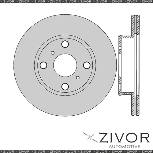 2x PROTEX Rotors - Front For TOYOTA CORONA ST170R 4D Sdn FWD 1987 - 1989 #DR704