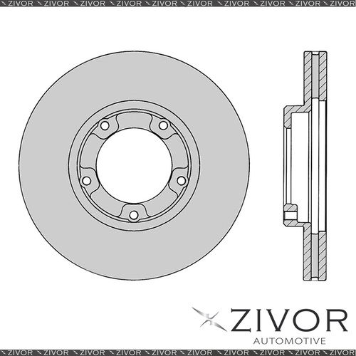 2x PROTEX Rotors - Front For TOYOTA HIACE RZH103R 3D Van RWD 1989 - 2005 #DR766