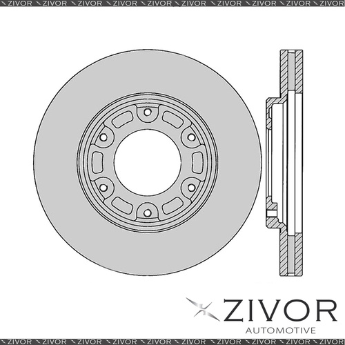 2x PROTEX Rotors - Front For TOYOTA HIACE RCH41R 3D Van RWD 1997 - 1999 #DR768