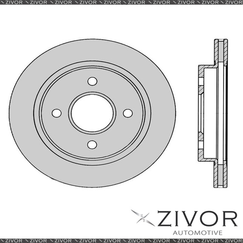 2x PROTEX Rotors - Rear For FORD MONDEO HE 4D Sdn FWD 2000 - 2000 #DR851