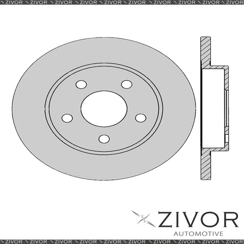 2x PROTEX Rotors - Rear For FORD TAURUS DN, DP 4D Sdn FWD 1995 - 1998 #DR853
