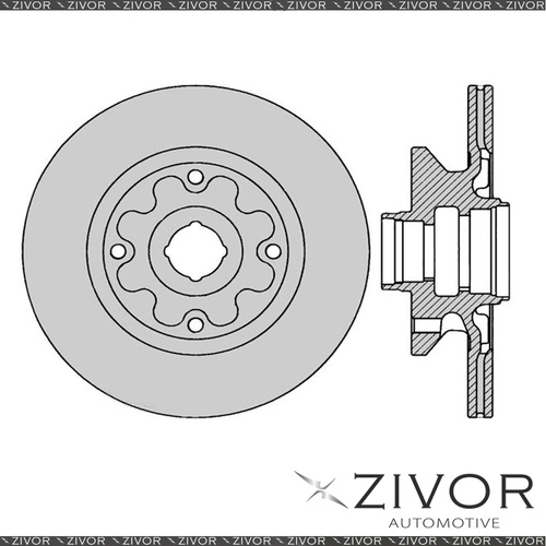 2x PROTEX Rotors - Front For FORD ECONOVAN JG, JH 3D Van RWD 1997-2003 #DR859A