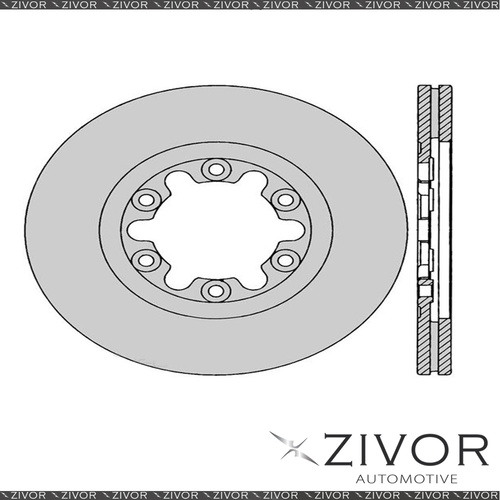 2x PROTEX Rotors - Front For FORD COURIER PE 2D C/C 4WD 1999 - 2002 #DR964