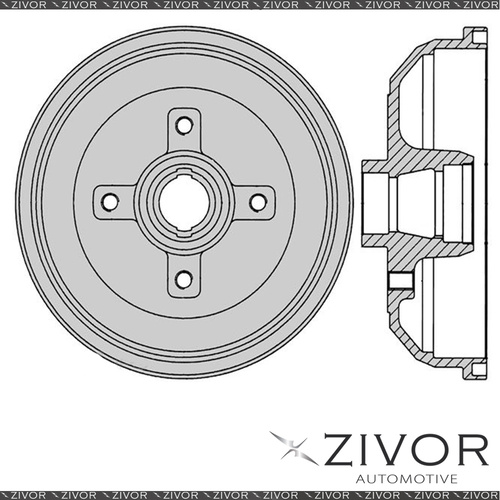 2x PROTEX Brake Drums For HOLDEN BARINA SB C12NZ 4 Cyl SPFI 1994 - 1997 DRUM1609