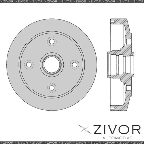 2x PROTEX Brake Drums For FORD METEOR GC B6 4 Cyl CARB 1985 - 1987 #DRUM1612
