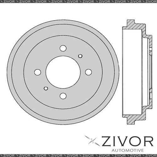 2x PROTEX Brake Drums For NISSAN PULSAR N14 SR20DE 4 Cyl MPFI 1991-1995 DRUM1701