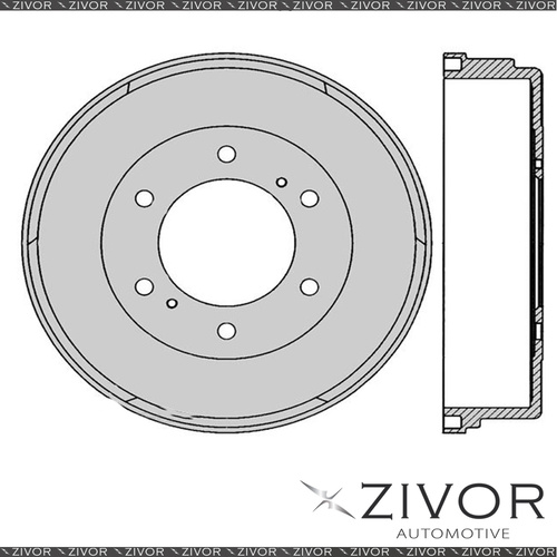 2x Brake Drums For NISSAN ELGRAND E50 ZD30DDTi 4 Cyl Direct Inj 1999 - 2002