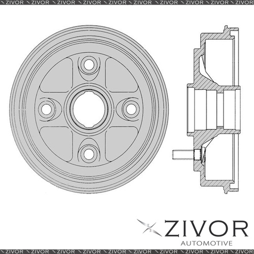 2x PROTEX Brake Drums For MITSUBISHI LANCER CB 4G61 4 Cyl 1990-1992 #DRUM1725