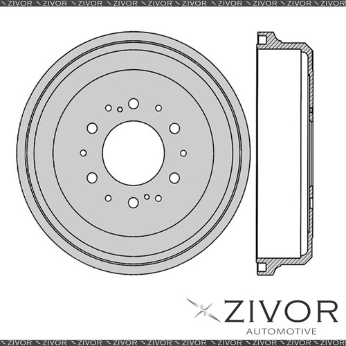 2x Brake Drums For TOYOTA HILUX LN106R 3L 4 Cyl Diesel Inj 1988-1997