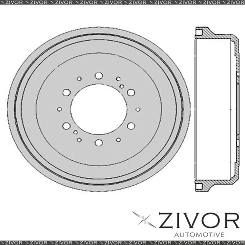 2x Brake Drums For TOYOTA HIACE LH85R 2L 4 Cyl Diesel Inj 1985 - 1995