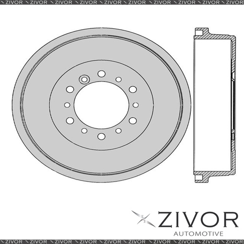 2x Brake Drums For TOYOTA LANDCRUISER HDJ80R 1HDT 6 Cyl Diesel Inj 1990 - 1995