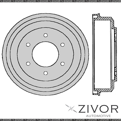 2x Brake Drums For MITSUBISHI PAJERO NG 4D56T 4 Cyl Diesel Inj 1989 - 1991