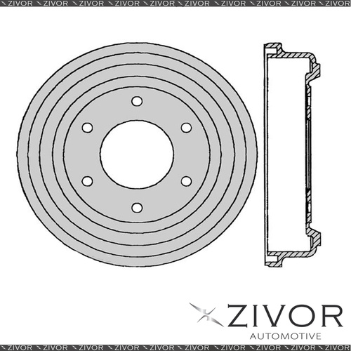 2x Brake Drums For NISSAN URVAN E23 SD23 4 Cyl Diesel Inj 1980 - 1986