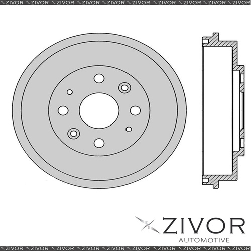 2x Brake Drums For FORD LASER KF BP 4 Cyl EFI 1990 - 1991