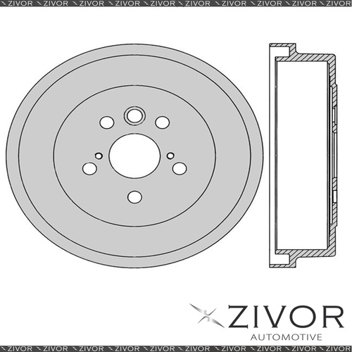 2x PROTEX Brake Drums For TOYOTA CAMRY SV25R 3SFE 4 Cyl EFI 1987 - 1990 DRUM4067