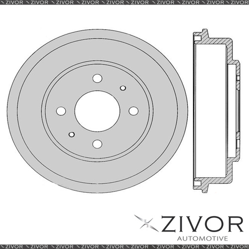 2x PROTEX Brake Drums For HYUNDAI ACCENT LS G4ED 4 Cyl MPFI 2004 - 2006 DRUM4094