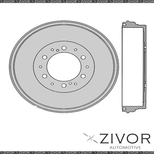 2x Brake Drums For TOYOTA HILUX KUN26R 1KDFTV 4 Cyl CRD 2005 - 2015