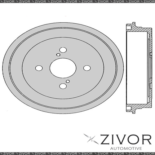 2x PROTEX Brake Drums For TOYOTA YARIS NCP93R 1NZFE 4 Cyl 2006-2016 #DRUM4108