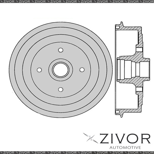 2x PROTEX Brake Drums For DAEWOO ESPERO . C20LE 4 Cyl EFI 1995 - 1997 #DRUM4142