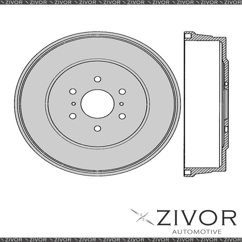 2x Brake Drums For NISSAN NAVARA D40 YD25DDTI 4 Cyl Direct Inj 2005 - 2015