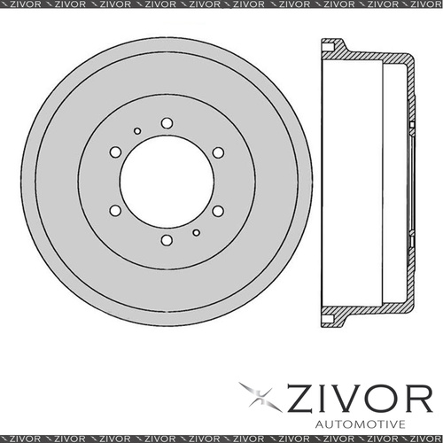 2x Brake Drums For NISSAN PATROL GU, Y61 ZD30DDTi 4 Cyl Direct Inj 2007 - 2016
