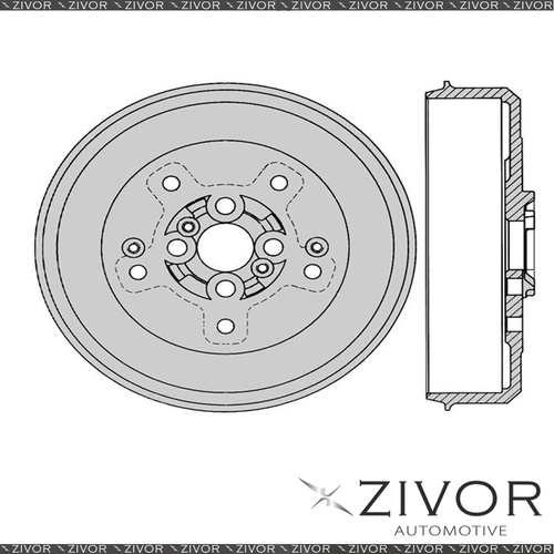 2x PROTEX Brake Drums For KIA SPORTAGE . FE 4 Cyl MPFI 1996 - 2004 #DRUM4158