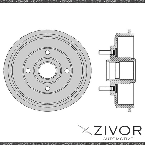 2x Brake Drums For FORD FOCUS LR ALDA 4 Cyl MPFI 2003 - 2005