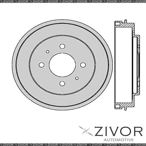 2x PROTEX Brake Drums For MITSUBISHI LANCER CH 4G69 4 Cyl 2005-2007 #DRUM4163