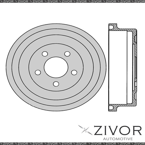 2x PROTEX Brake Drums For JEEP CHEROKEE KJ R425 4 Cyl EFI 2001 - 2003 #DRUM4165